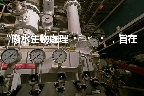 “廢水生物處理，旨在凈化水源，守護(hù)碧水藍(lán)天”